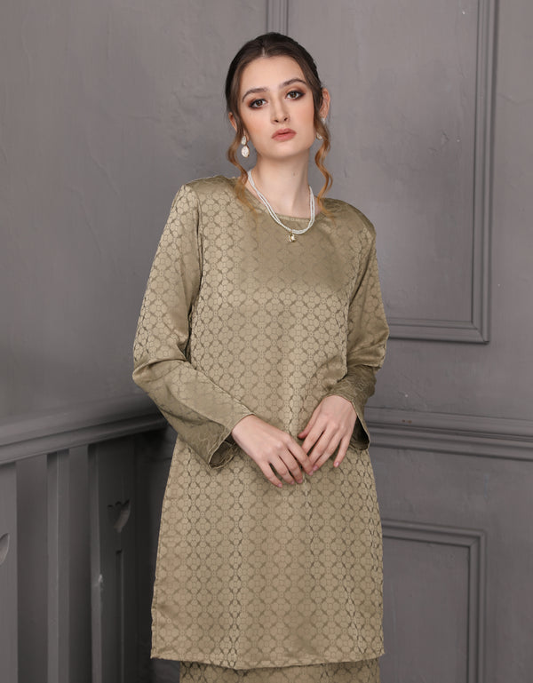 BAJU KURUNG PAHANG MODEN AORI (SMOKEY TAUPE)